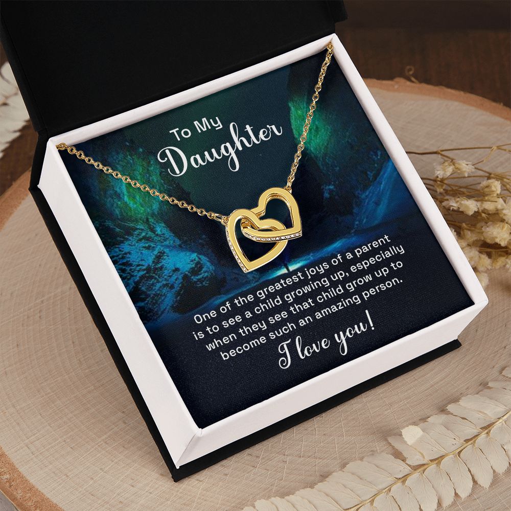 To My Daughter Necklace Gift from Mom, Mother and Daughter Jewelry Necklace for Girls, Mother Daughter Gift Ideas, Jewelry Pendant Necklace