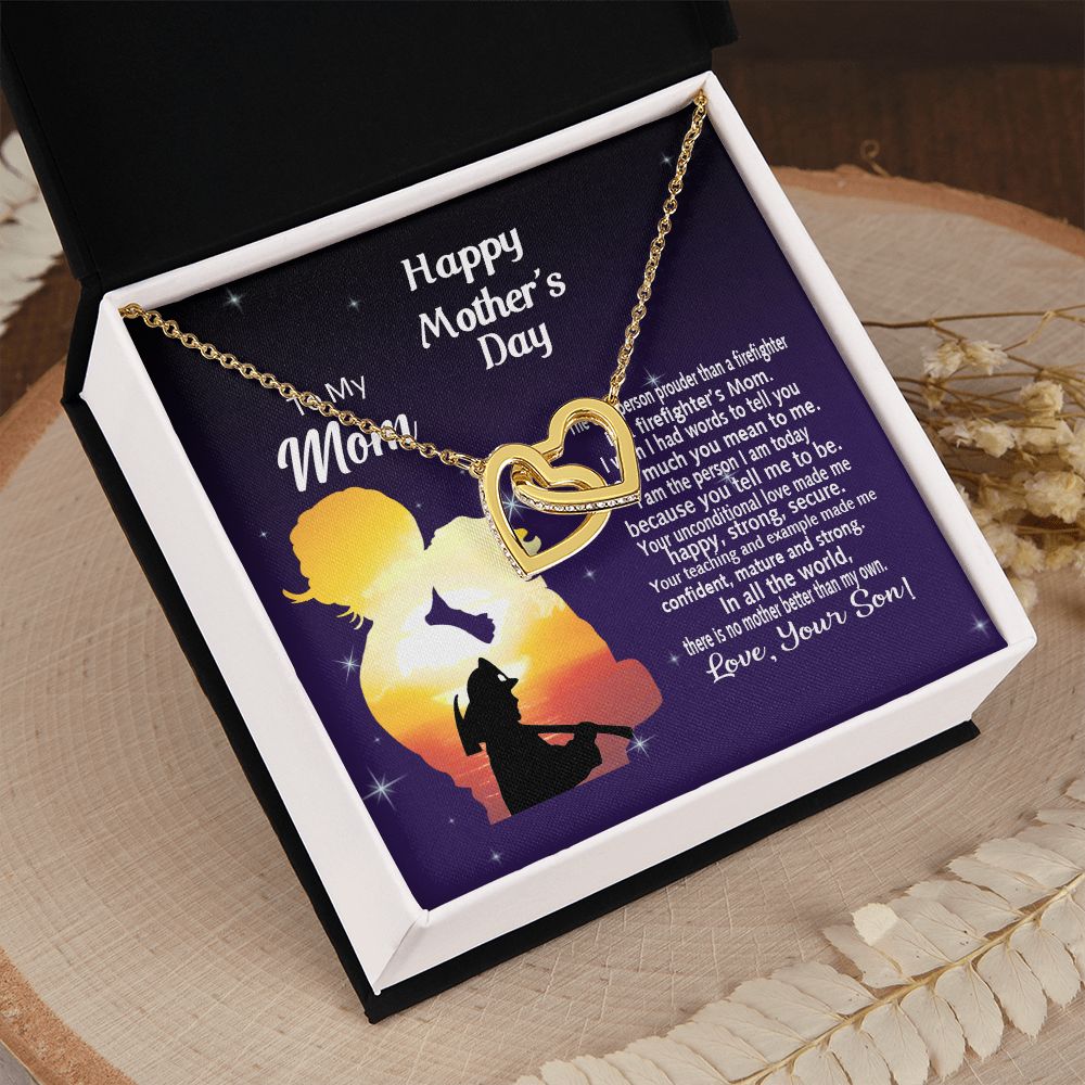Mom Necklace Gifts for Mom from Daughter to Mom Gifts for Mothers Day from Daughter, To My Mom Necklace from Daughter to Mom Birthday Gifts Necklace with Message Card and Gift Box14 Interlocking Hearts Necklace