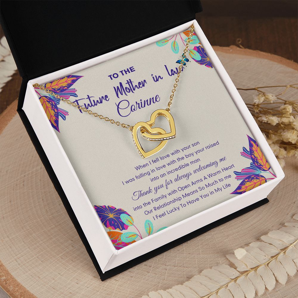 Mother in Law Necklace, Jewelry for Women, Future Mother in Law Gifts from Daughter in Law, Mother of Bride Gifts For Mother in Law, Birthday Gifts For Mother In Law From Daughter In Law16 Interlocking Hearts Necklace