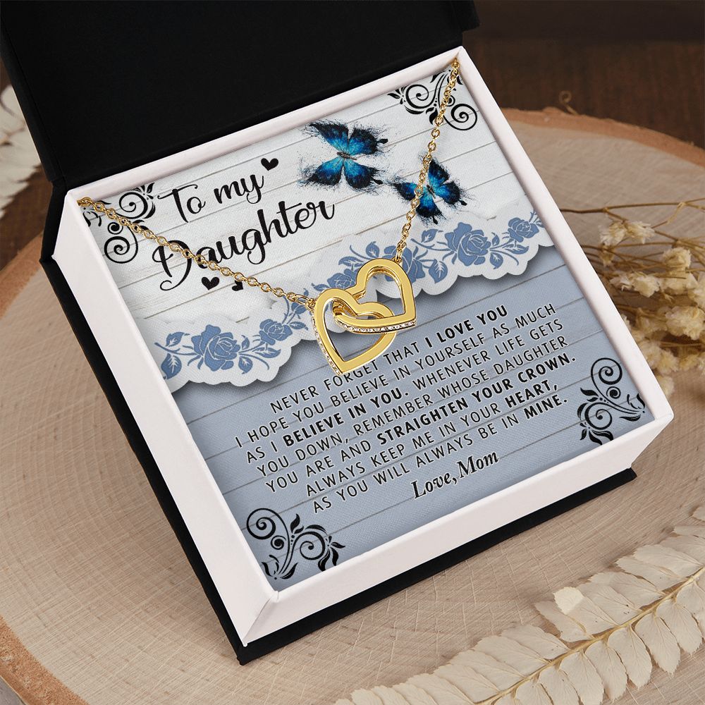 To My Daughter Necklace Gift from Mom, Mother and Daughter Jewelry Necklace for Girls, Mother Daughter Gift Ideas, Jewelry Pendant Necklace