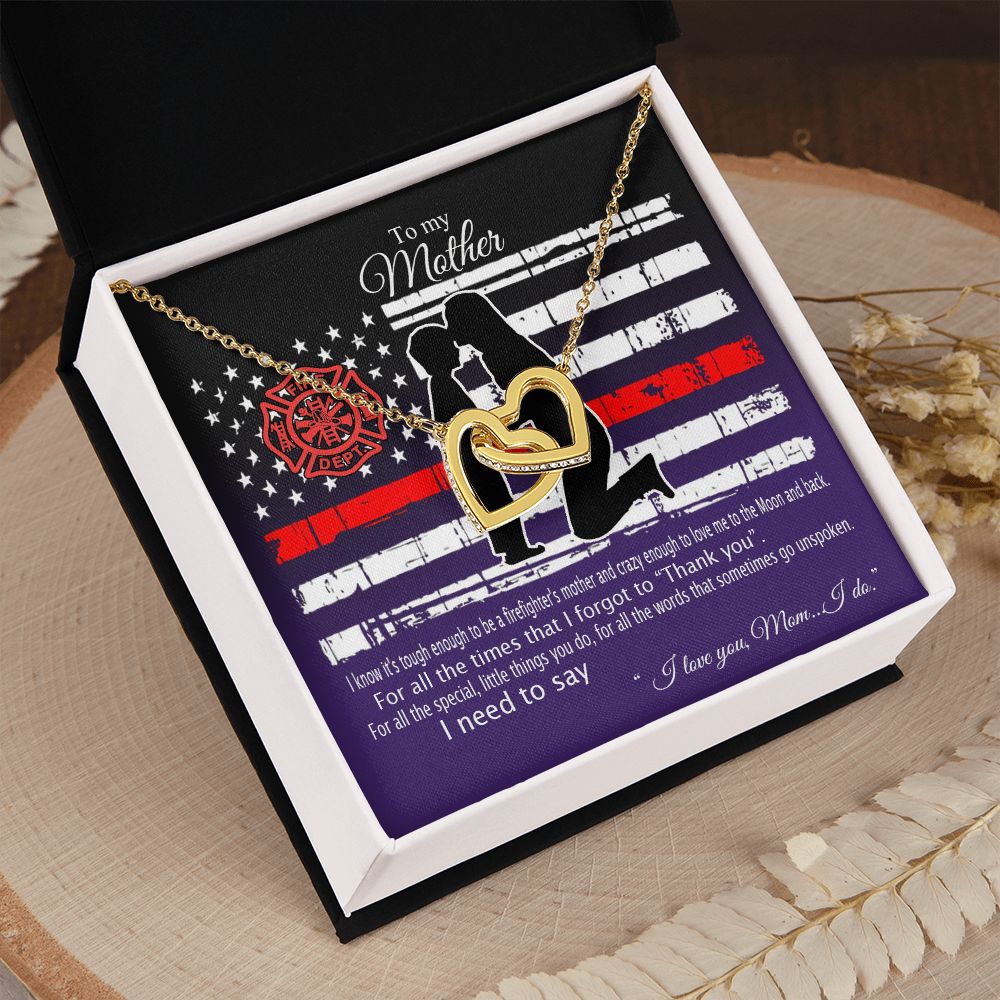 Mom Necklace Gifts for Mom from Daughter to Mom Gifts for Mothers Day from Daughter, To My Mom Necklace from Daughter to Mom Birthday Gifts Necklace with Message Card and Gift Box2233 Interlocking Hearts Necklace