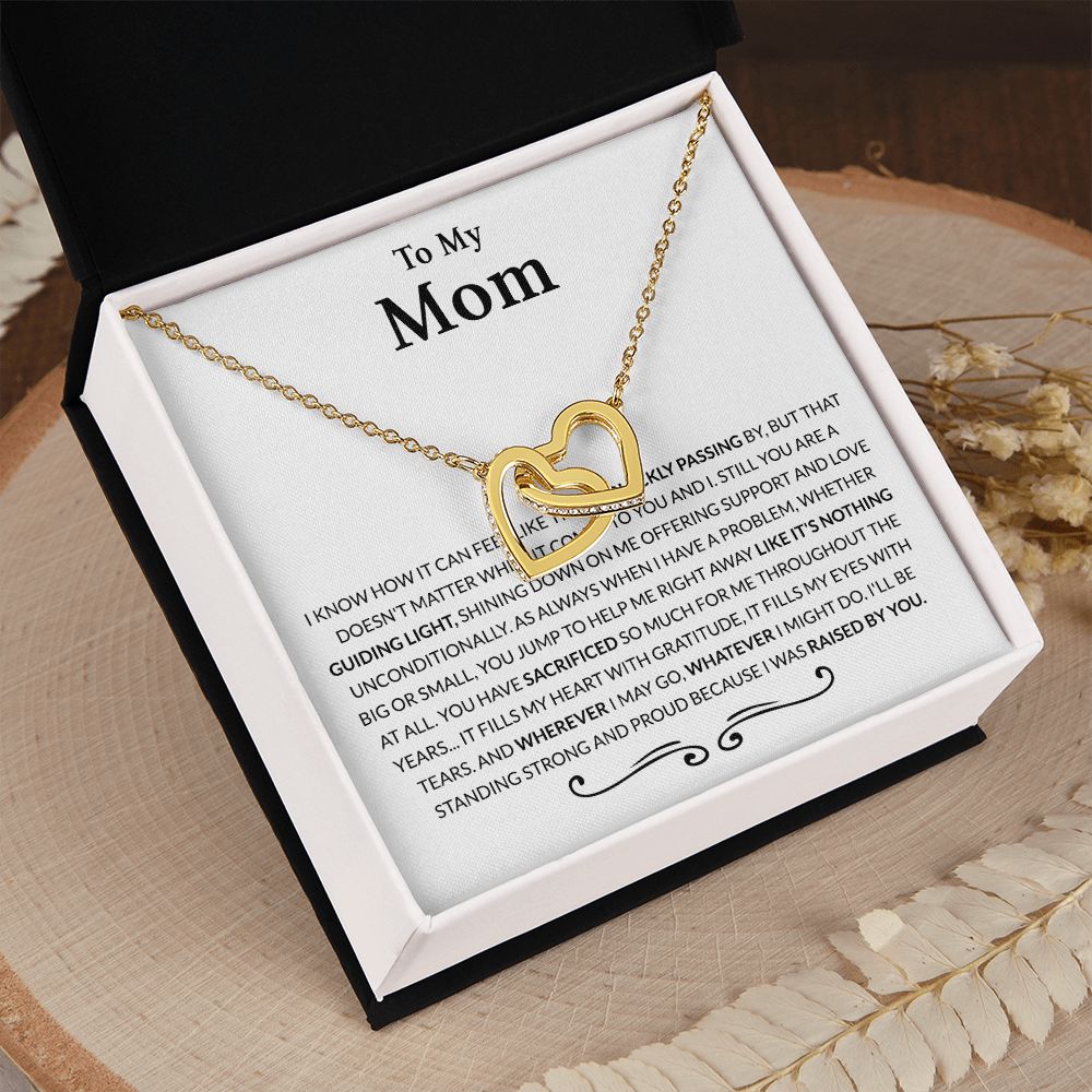 Gift for Mom from Daughter Moms Birthday Meaningful Gift for Mom Wedding Gifts Interlocking Hearts Necklace