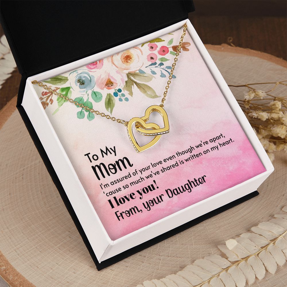 To My Mom Necklace, Gift For Mom, Mother's Day Gift from Daughter, Mom Jewelry Gift for Mothers Day, Birthday Gift for Mother, Moms Gift from Daughter Son, Necklace for Mom Mother 21 Interlocking Hearts Necklace