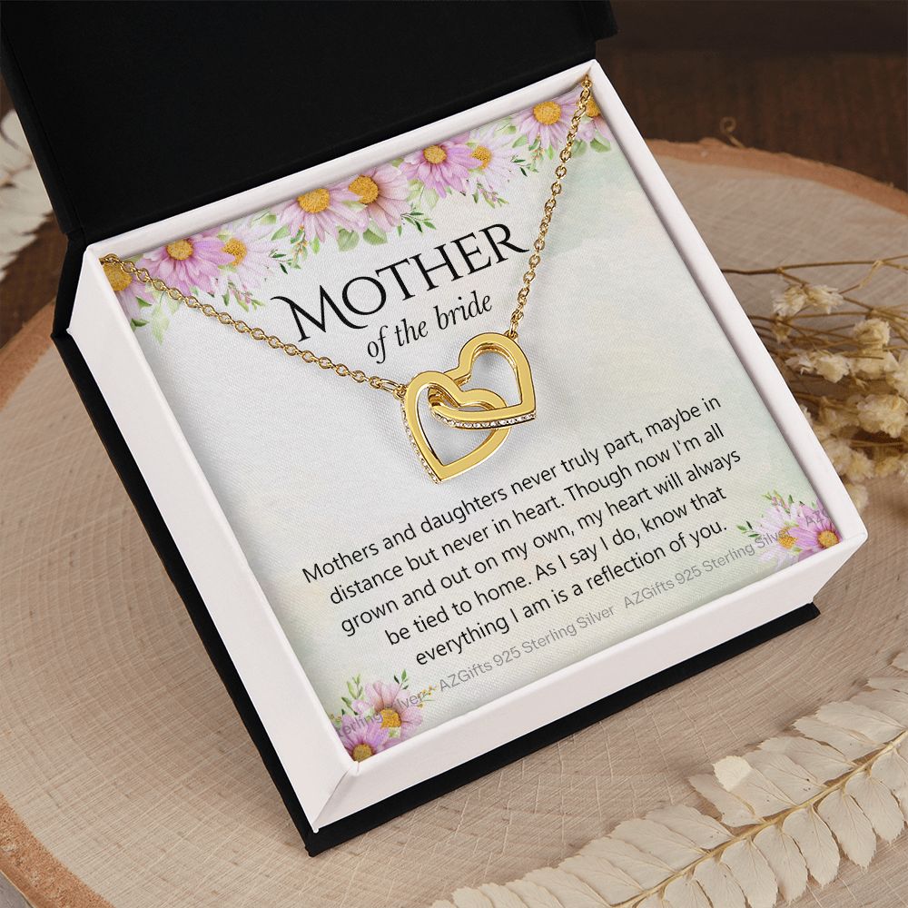 Mother Of The Bride Gift, Mother Of The Bride, Mother Of The Bride Gifts, Gift For Mother Of The Bride, Mother Of Bride Jewelry Interlocking Hearts Necklace