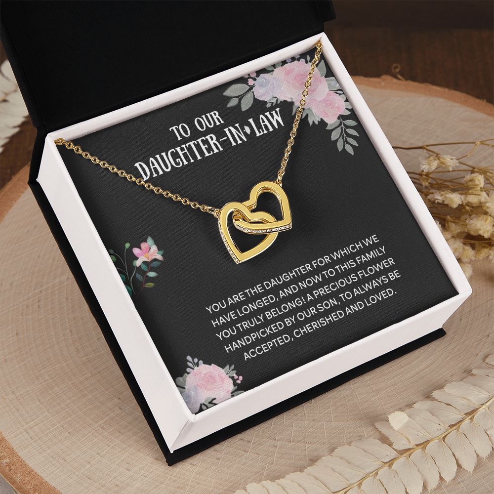 To Our Daughter-in-law Necklace from Mother-in-law Daughter-in-law Birthday Gift Interlocking Hearts Necklace