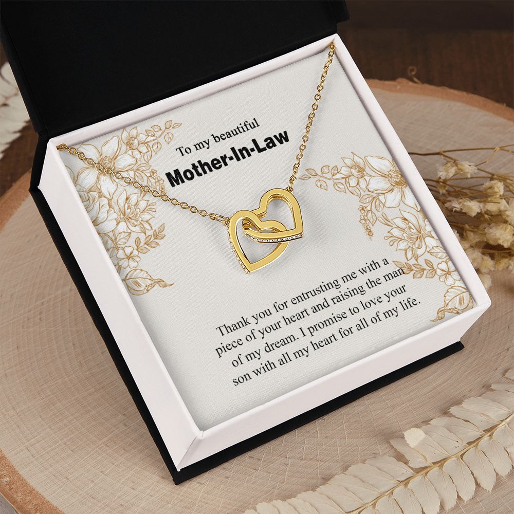 Mother in Law Necklace, Jewelry for Women, Future Mother in Law Gifts from Daughter in Law, Mother of Bride Gifts For Mother in Law, Birthday Gifts For Mother In Law From Daughter In Law14 Interlocking Hearts Necklace