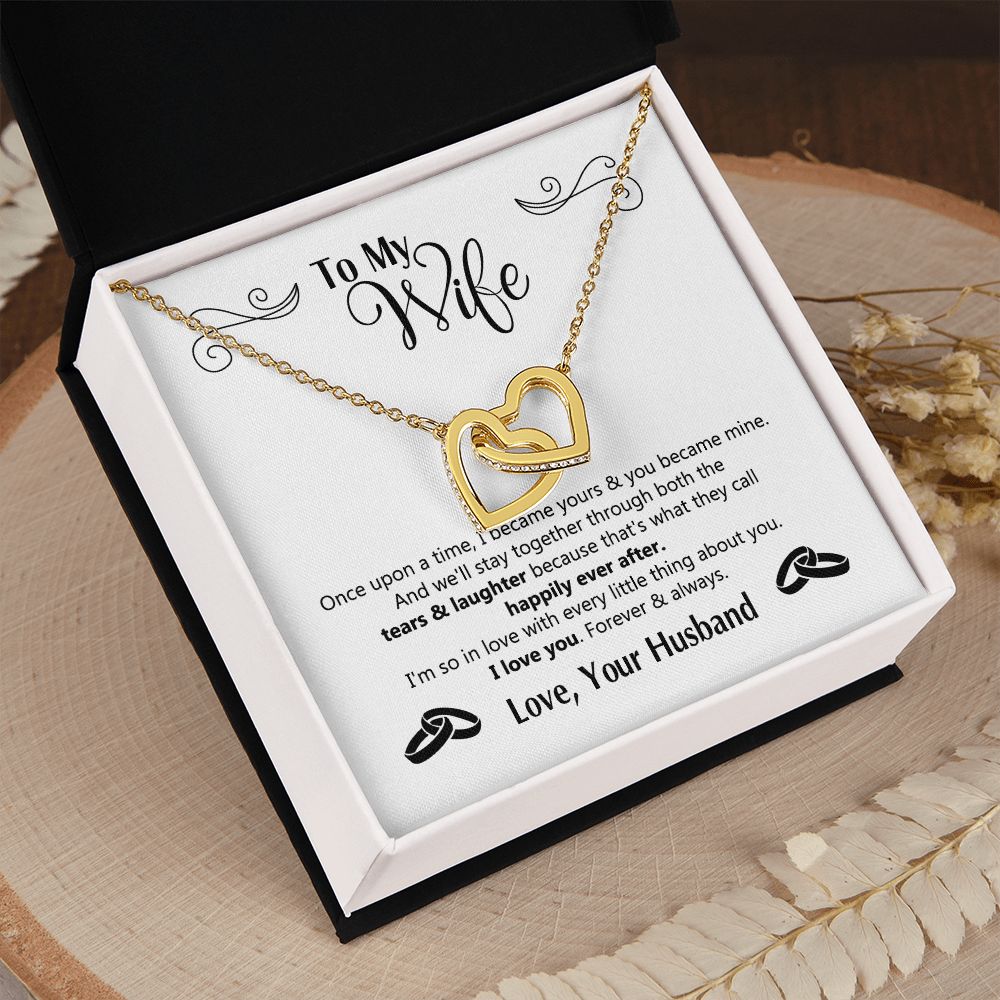 To My Wife Gift Necklace For Wife Anniversary For Wife Romantic Gifts For Her 175125613050 Interlocking Hearts Necklace