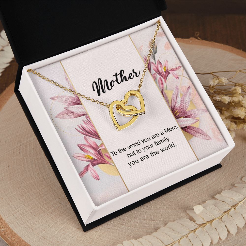Mom Necklace Gifts for Mom from Daughter to Mom Gifts for Mothers Day from Daughter, To My Mom Necklace from Daughter to Mom Birthday Gifts Necklace with Message Card and Gift Box7 Interlocking Hearts Necklace