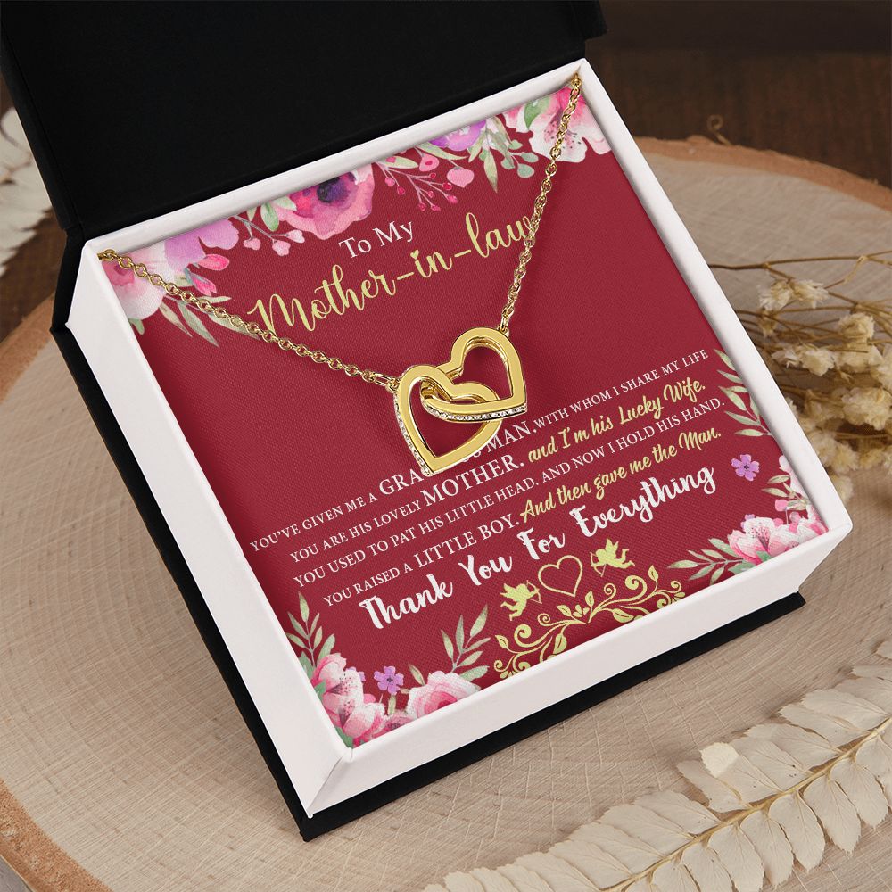 Mother in Law Necklace, Jewelry for Women, Future Mother in Law Gifts from Daughter in Law, Mother of Bride Gifts For Mother in Law, Birthday Gifts For Mother In Law From Daughter In Law7 Interlocking Hearts Necklace