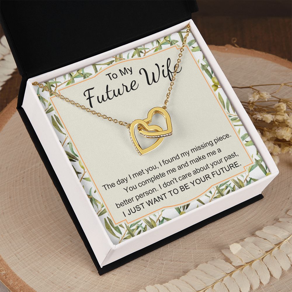 To My Future Wife Necklace from Boyfriend, Personalized Necklace for Women, Luxury Necklace for Girlfriend, Wedding Anniversary Present For Her, Girlfriend Gift Jewelry Christmas Birthday Gift