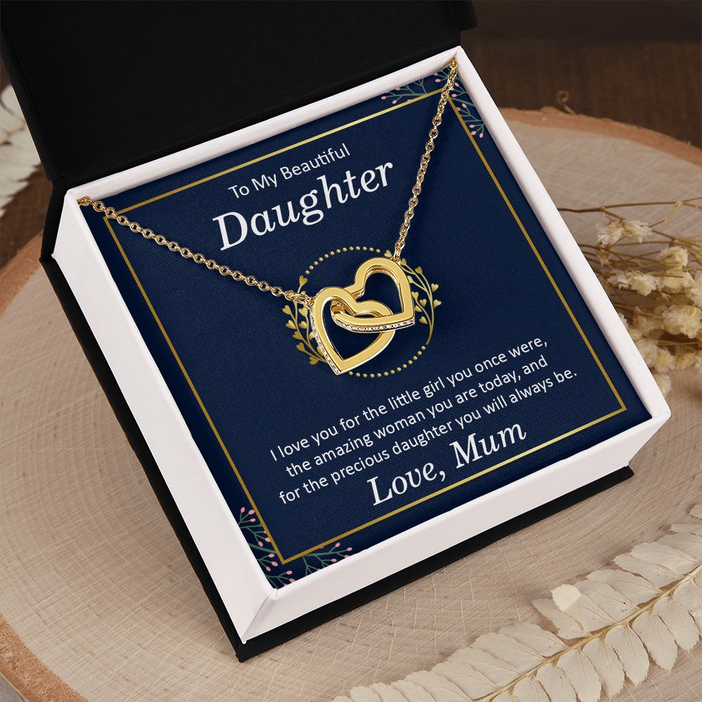 To My Daughter Necklace Gift from Mom, Mother and Daughter Jewelry Necklace for Girls, Mother Daughter Gift Ideas, Jewelry Pendant Necklace