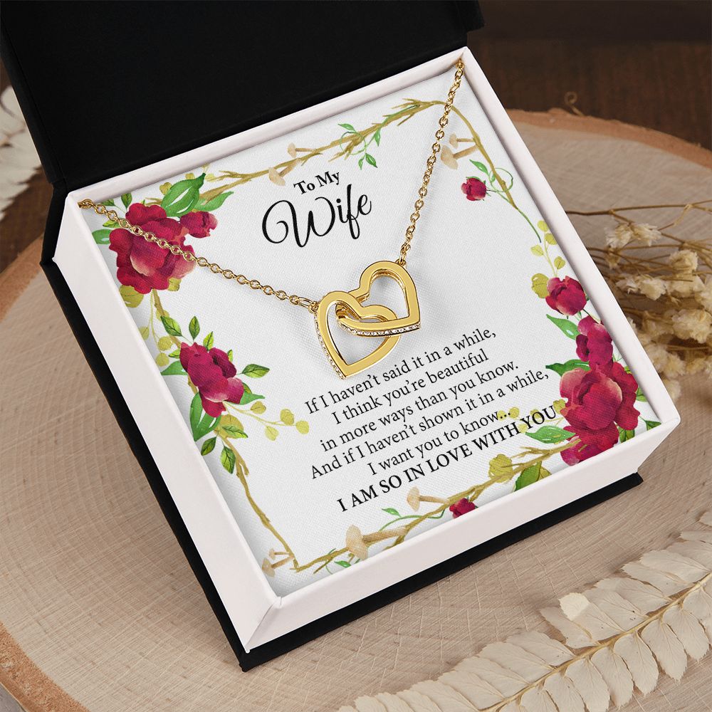 Birthday Gifts For Wife, Necklace Gifts For Wife From Husband, To My Wife Jewelry For Women , To My Wife Necklace  from Husband Wedding Anniversary Present For Wife, Beautiful Wife Jewelry Christmas19 Interlocking Hearts Necklace