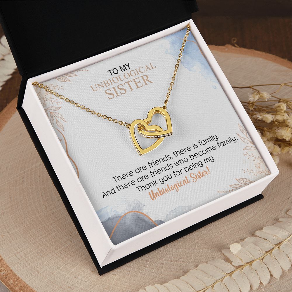 Best Friend Necklace For Unbiological Sister Soul Sister Gift Bestie Birthday Interlocking Hearts Necklace