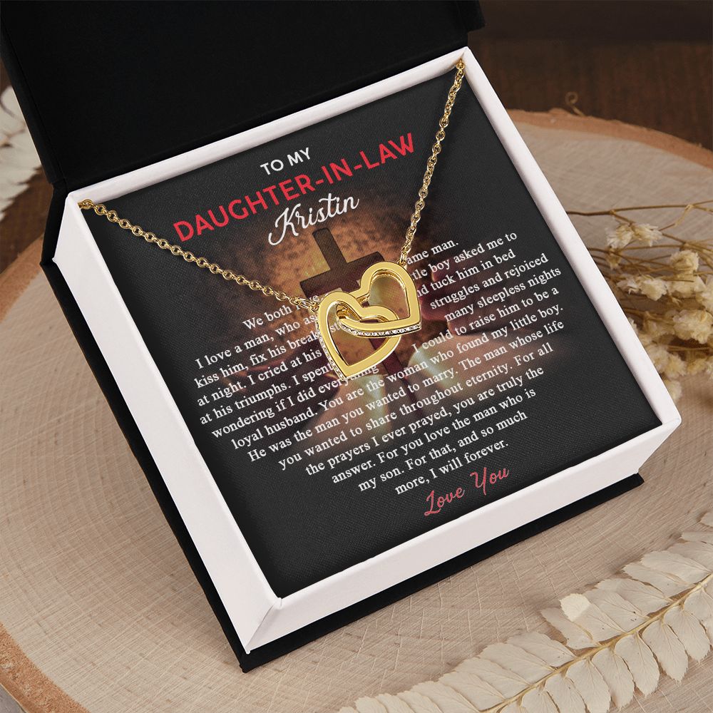 Daughter In Law Gifts Ideas, Daughter In Law Necklace, Gifts For Future Daughter In Law, Daughter In Law Birthday Gifts, Daughter-in-law Gifts From Mother In Law, Birthday Gifts For Daughter8 Interlocking Hearts Necklace