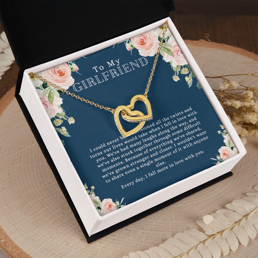 To My Girlfriend Necklace from Boyfriend, Personalized Necklace for Women, Luxury Necklace for Girlfriend, Wedding Anniversary Present For Her, Girlfriend Gift Jewelry Christmas Birthday Gift