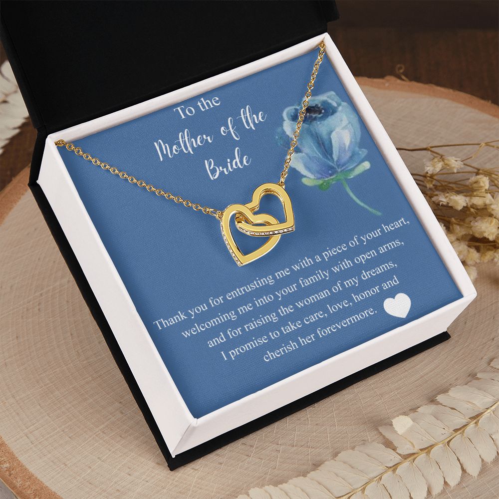 Mother Of The Bride Gift From Groom, Alluring Beauty Necklace, Future Mom Interlocking Hearts Necklace