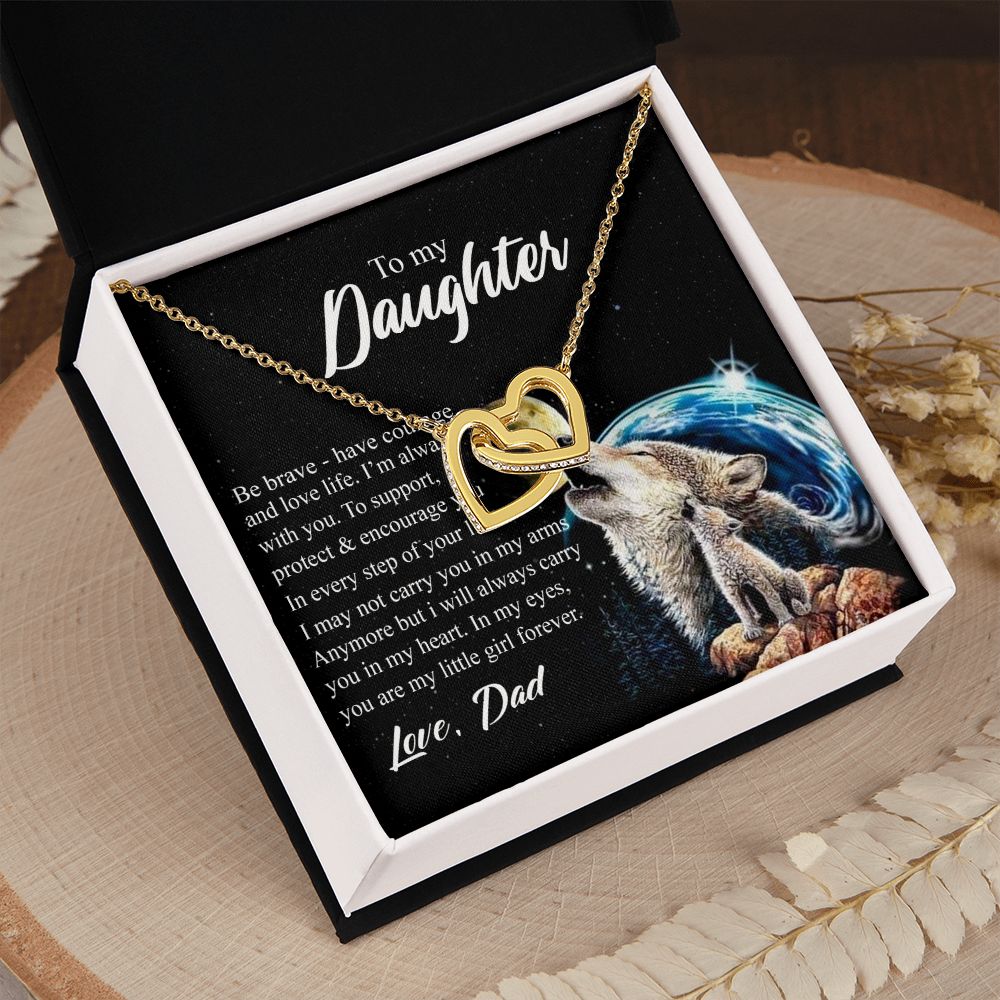 Mother Daughter Gift Ideas, To My Daughter Gift Necklace from Mom, Jewelry Pendant Present for Daughter, Birthday Christmas Gift Graduation Gifts for Daughters, Mother and Daughter Necklace 26 Interlocking Hearts Necklace