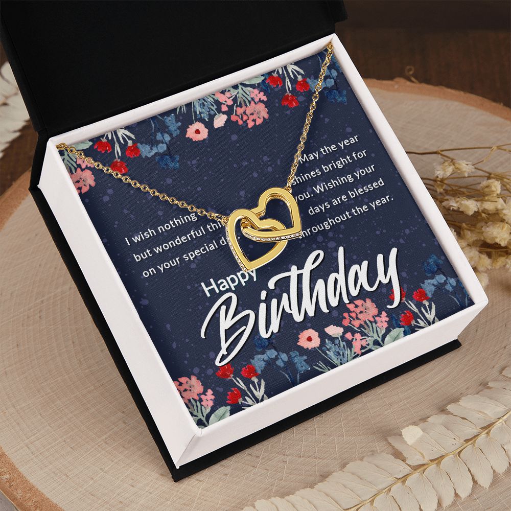 Mom Necklace Gifts for Mom from Daughter to Mom Gifts for Mothers Day from Daughter, To My Mom Necklace from Daughter to Mom Birthday Gifts Necklace with Message Card and Gift Box2230 Interlocking Hearts Necklace