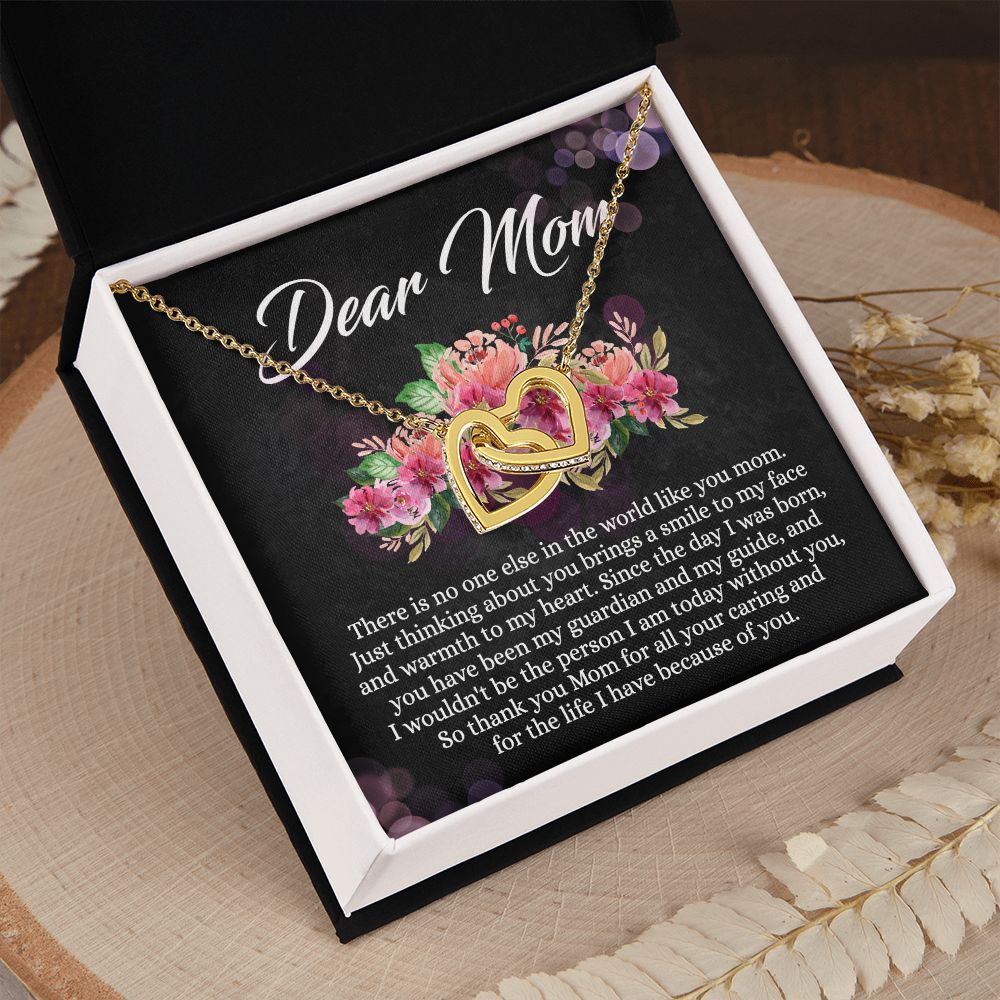 To My Mom Necklace, Mothers Day Gift From Daughter, Mom Gifts Idea, Mothers Day Necklace From Daughter, Mothers Day Gift From Son, Gift For Mom From Son, Mothers Day Jewelry Box Interlocking Hearts Necklace