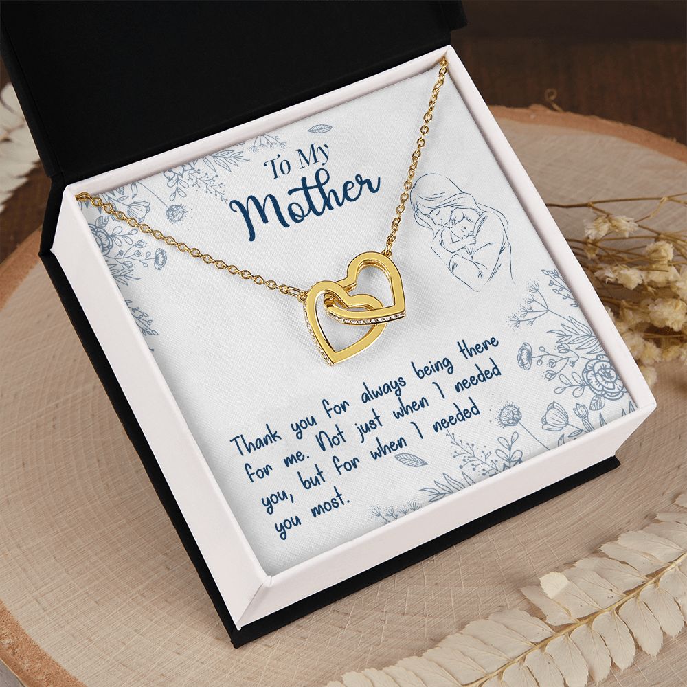 To My Mom Necklace Pendant Gift From Daughter Necklace I Needed You Most Gift For To Mom Happy Mother's Day Mother In Law Gift On Birthday Anniversary Gift 30821 Interlocking Hearts Necklace