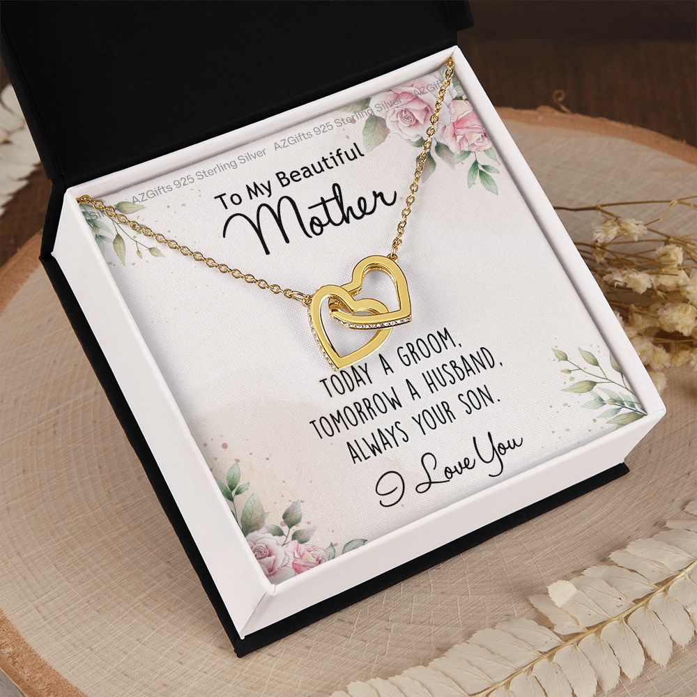 Mother Of The Groom Gift, Mother Of The Groom, Mother Of The Groom Gifts, Gift For Mother Of The Groom, Mother Of Groomw Interlocking Hearts Necklace