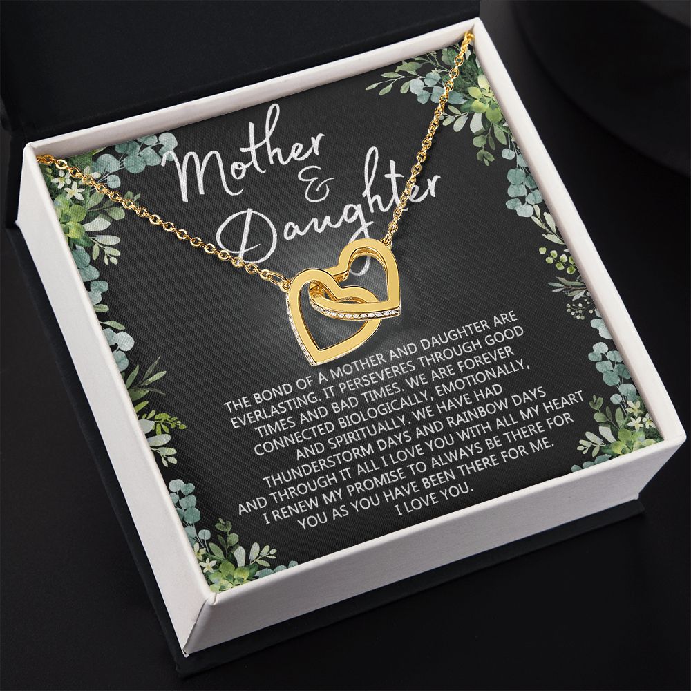 Mother Daughter Necklace Mothers day Necklace Mother Daughter Gift Mother Daughter Jewelry Gift For Daughter From Mom Daughter Mother Birthday Gift Interlocking Hearts Necklace