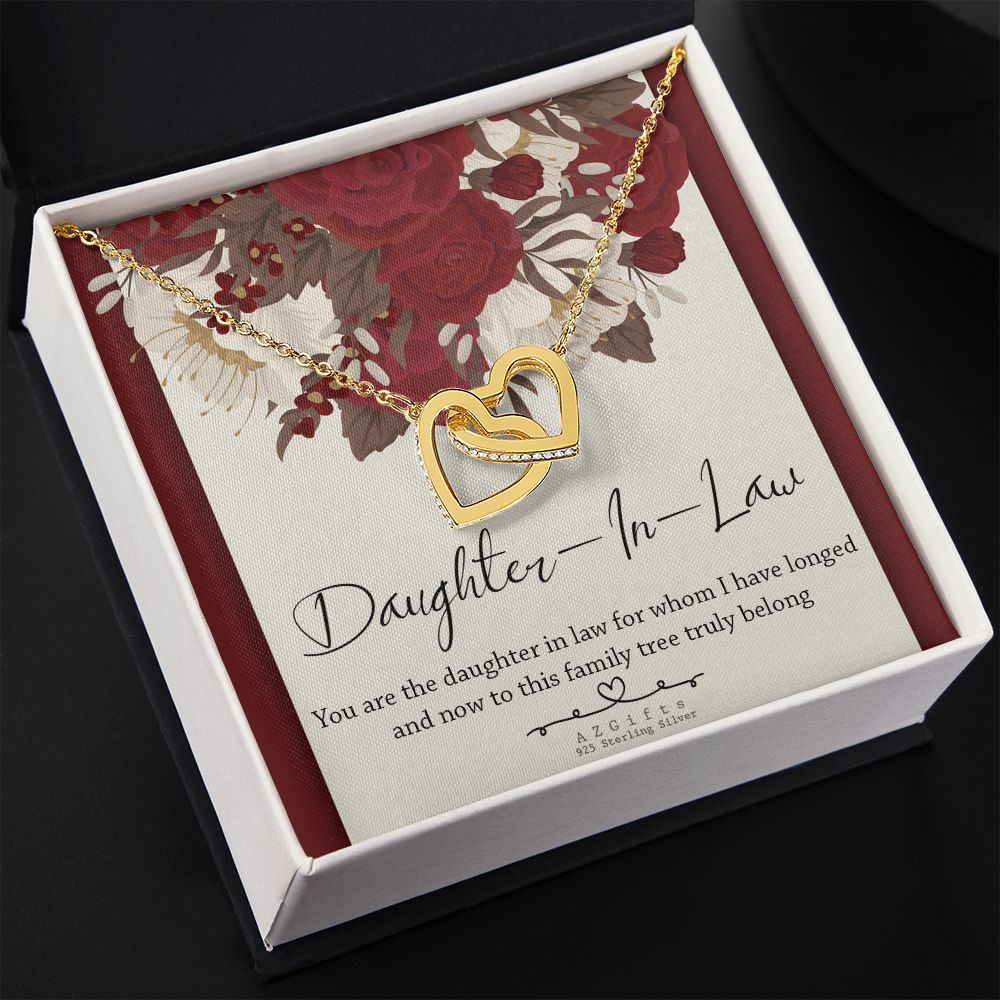 Daughter In Law Gifts Ideas, Daughter In Law Necklace, Gifts For Future Daughter In Law, Daughter In Law Birthday Gifts, Daughter-in-law Gifts From Mother In Law, Birthday Gifts For Daughter7 Interlocking Hearts Necklace