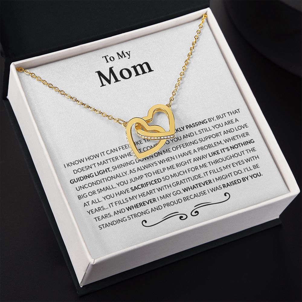 Gift for Mom from Daughter Moms Birthday Meaningful Gift for Mom Wedding Gifts Interlocking Hearts Necklace