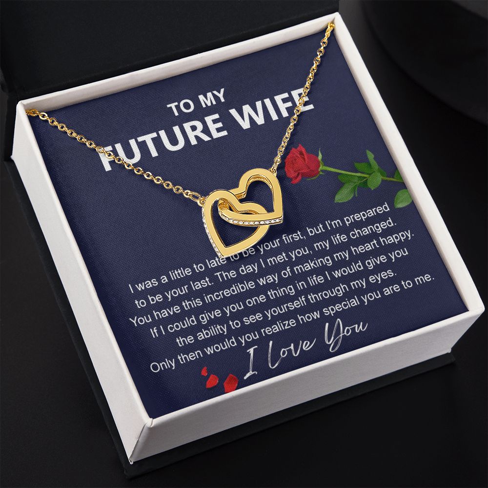 To My Future Wife Necklace from Boyfriend, Personalized Necklace for Women, Luxury Necklace for Girlfriend, Wedding Anniversary Present For Her, Girlfriend Gift Jewelry Christmas Birthday Gift