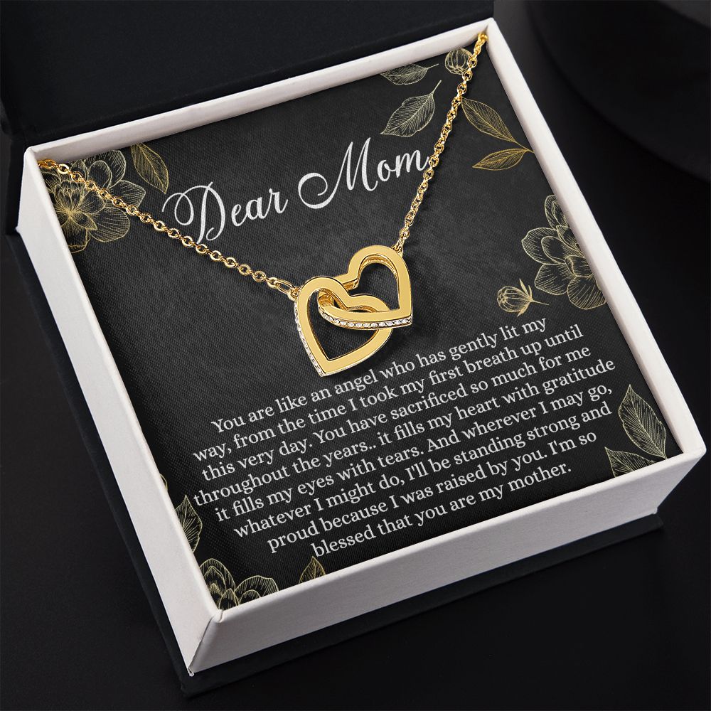 Mothers Day Gifts From Son Daughter Kids Gifts For Mom Birthday Unique Mothers Day Necklace Gift Idea Sentimental Mom Christmas Present Interlocking Hearts Necklace