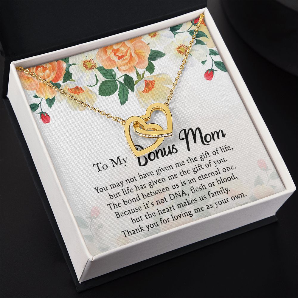 Mother Daughter Necklace as Daughter Gift from Mom, Mom Necklace as Christmas Gift for Mom from Son, Birthday Gift for Mother in Law Necklace, Bonus Mom Gifts for Step Mom Necklace5 Interlocking Hearts Necklace