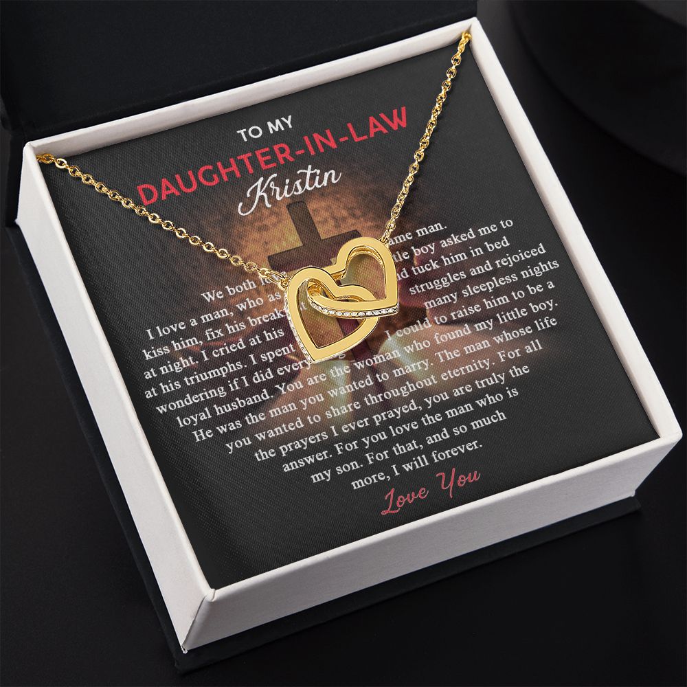 Daughter In Law Gifts Ideas, Daughter In Law Necklace, Gifts For Future Daughter In Law, Daughter In Law Birthday Gifts, Daughter-in-law Gifts From Mother In Law, Birthday Gifts For Daughter8 Interlocking Hearts Necklace