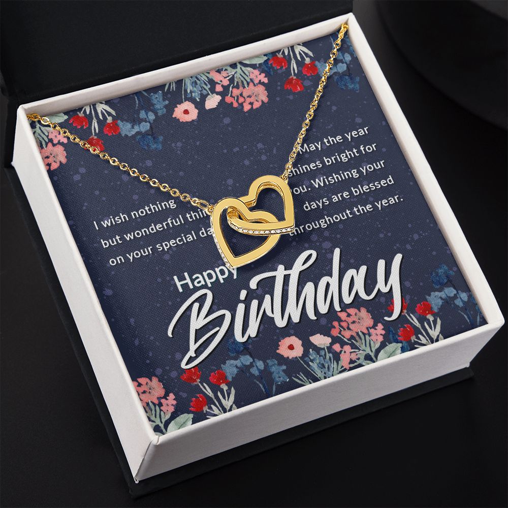 Mom Necklace Gifts for Mom from Daughter to Mom Gifts for Mothers Day from Daughter, To My Mom Necklace from Daughter to Mom Birthday Gifts Necklace with Message Card and Gift Box2230 Interlocking Hearts Necklace