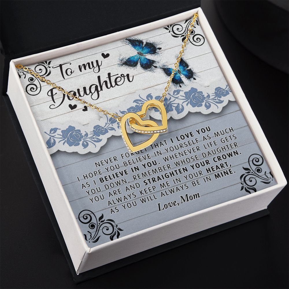 To My Daughter Necklace Gift from Mom, Mother and Daughter Jewelry Necklace for Girls, Mother Daughter Gift Ideas, Jewelry Pendant Necklace