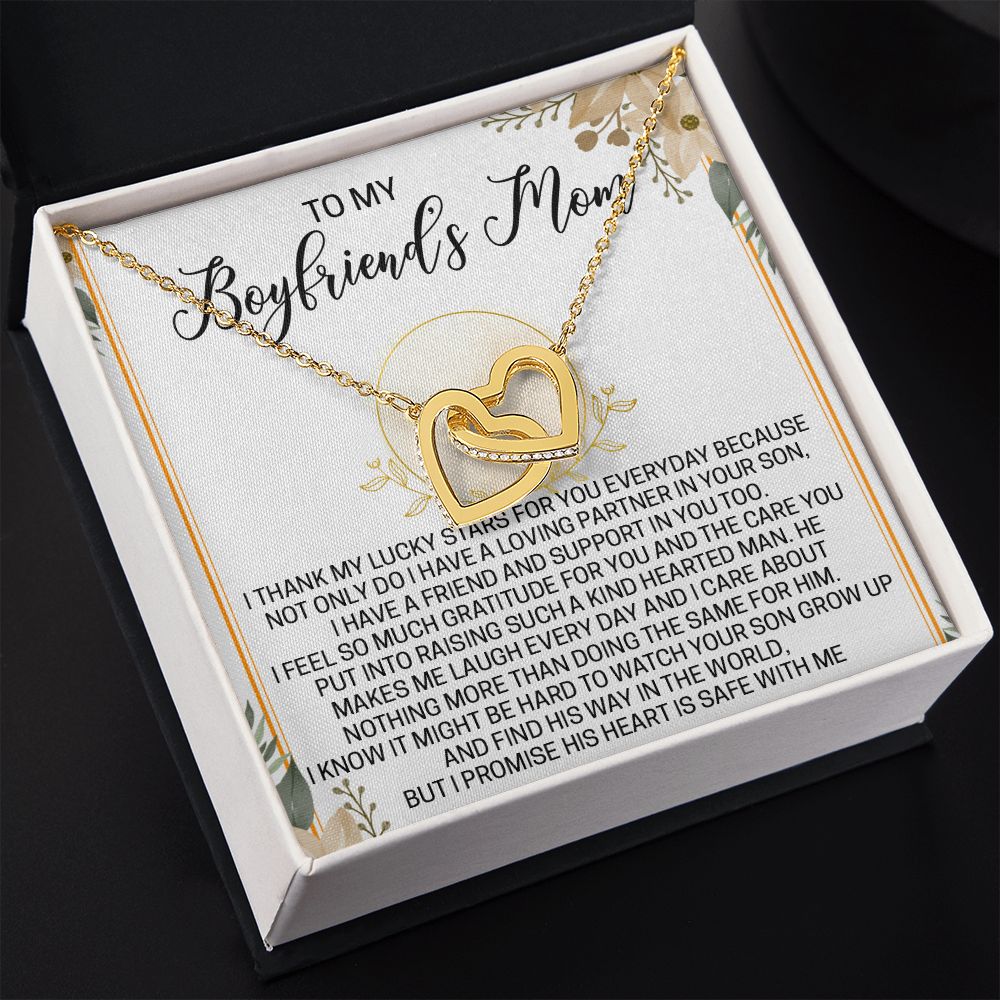 To My Boyfriend's Mom Necklace, Gift for Boyfriends Mom, Necklace for Boyfriend's Mom,Boyfriend's Mom Gifts for Birthday, Mother's Day, Xmas Holiday Present Jewelry for Women
