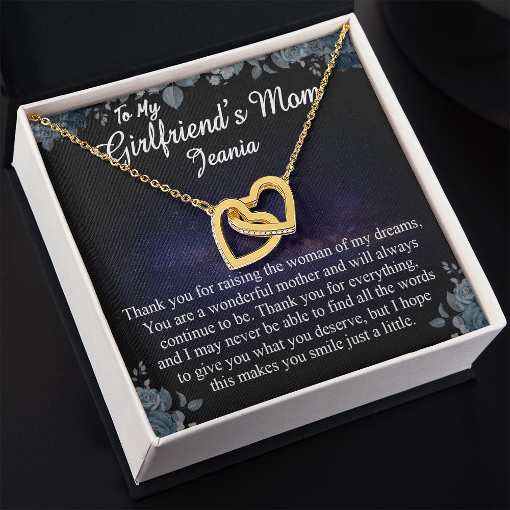 To My Girlfriends Mom Gift Mother's Day Gift for Girlfriend's Mom Necklace Gift Interlocking Hearts Necklace