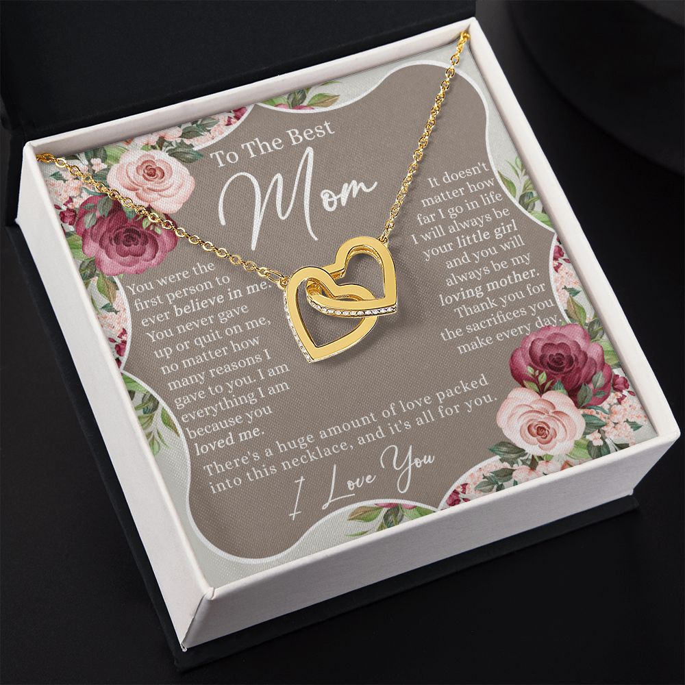 Sentimental Gifts For Mom, Necklace for Mother Thank You Gift for Mom, Mothers Day Gift for Mom Mother, Mom Gift Idea, To My Mom Necklace Mothers Day Gift From Daughter Son Interlocking Hearts Necklace