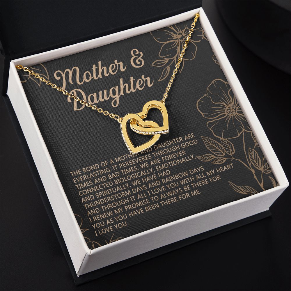 Mother Daughter Necklace Mothers day Necklace Mother Daughter Gift Mother Daughter Jewelry Gift For Daughter From Mom Daughter Mother Interlocking Hearts Necklace