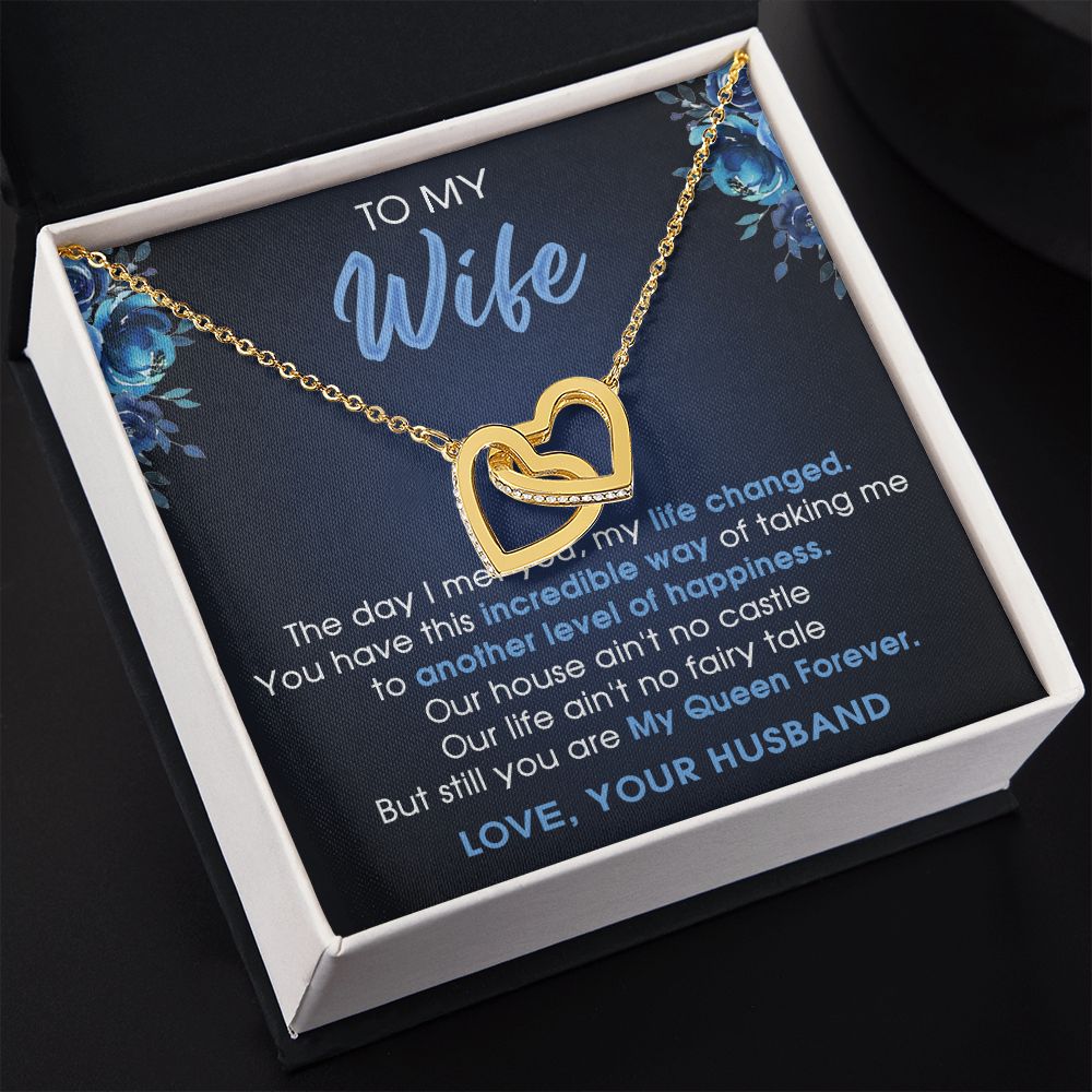 To My Wife Gift Jewelry Gift For Wife Birthday Gift For Wife Necklace For Wife Interlocking Hearts Necklace