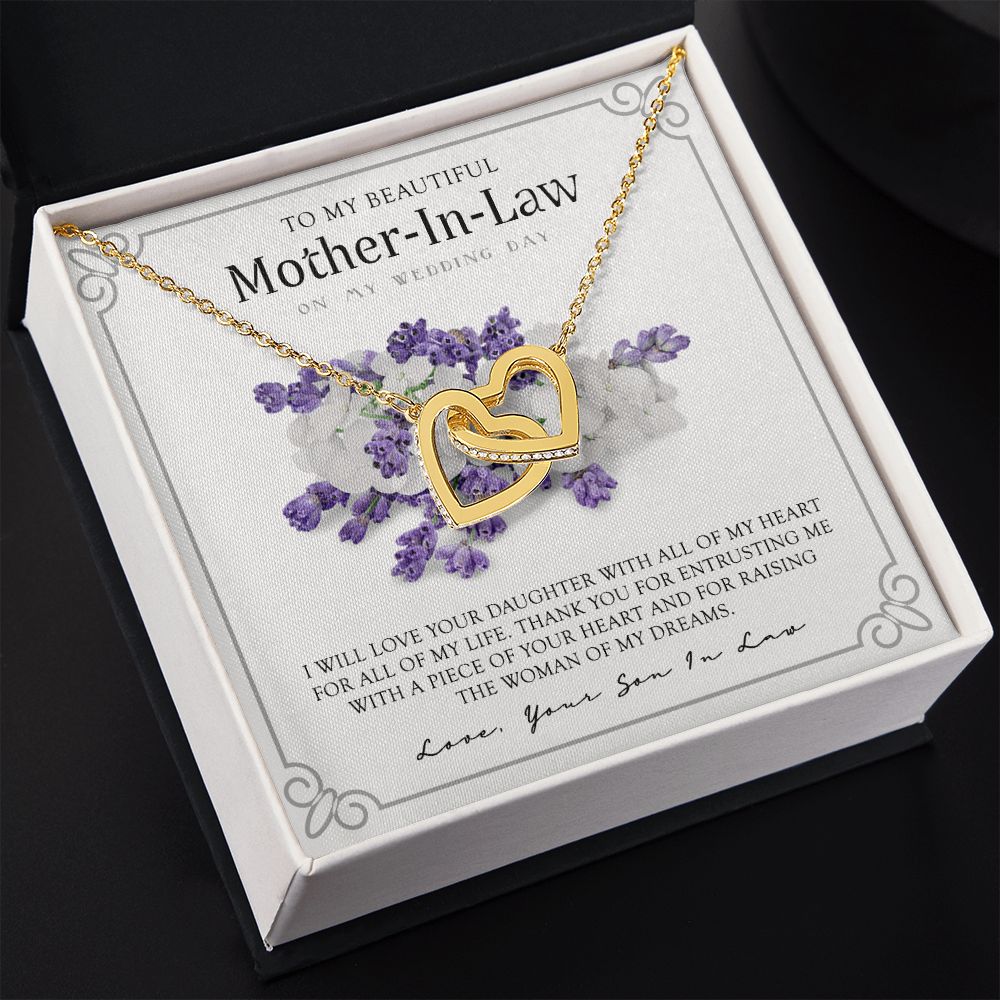 Mother in Law Necklace, Jewelry for Women, Future Mother in Law Gifts from Daughter in Law, Mother of Bride Gifts For Mother in Law, Birthday Gifts For Mother In Law From Daughter In Law9 Interlocking Hearts Necklace