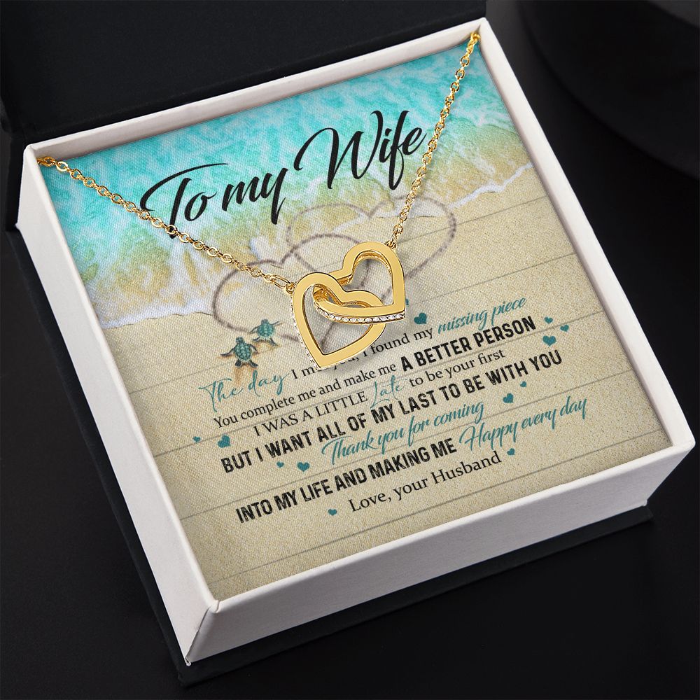 To My Wife Gift Alluring Necklace Valentines Gift For Wife Necklace For Women Interlocking Hearts Necklace