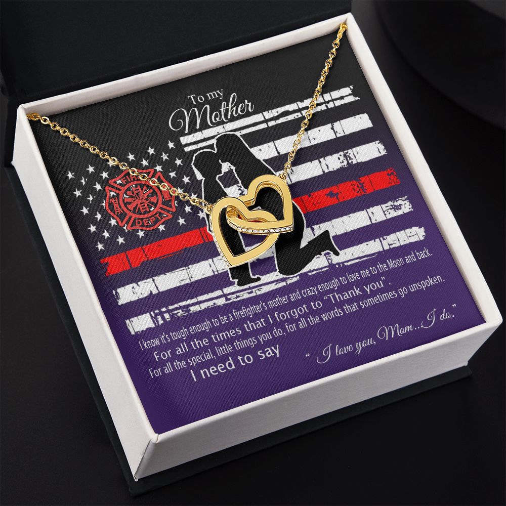 Mom Necklace Gifts for Mom from Daughter to Mom Gifts for Mothers Day from Daughter, To My Mom Necklace from Daughter to Mom Birthday Gifts Necklace with Message Card and Gift Box2233 Interlocking Hearts Necklace