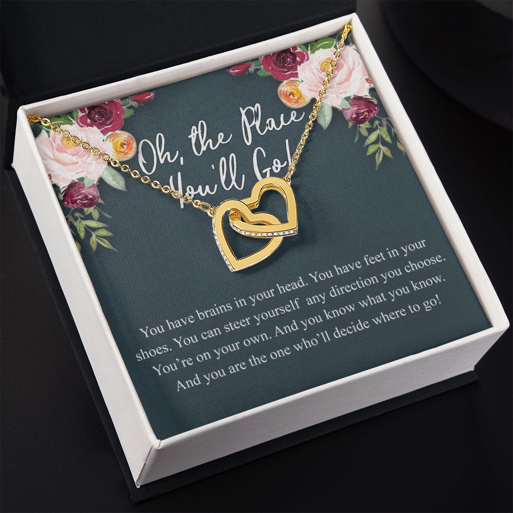 Best gift for her on graduation, Graduation Gifts Jewelry Congrats Graduation Pendants Gift For Daughter, Granddaughter, Niece, Sister Graduation Gift For Daughter Interlocking Hearts Necklace