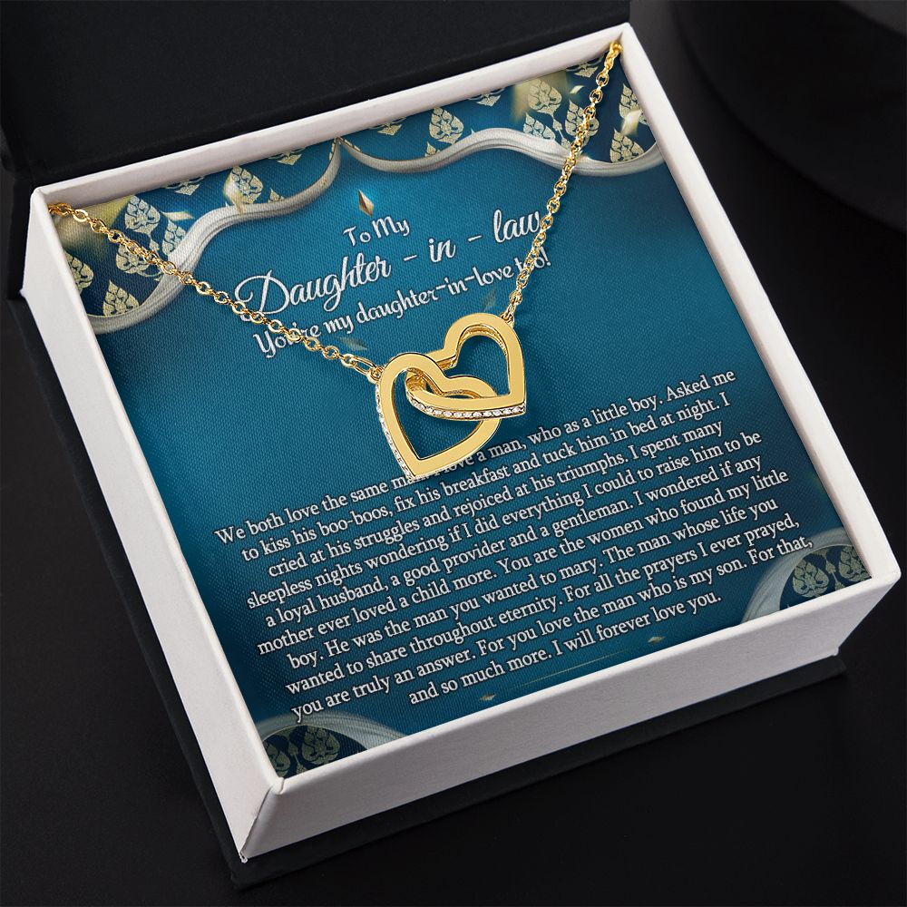 Daughter In Law Gifts Ideas, Daughter In Law Necklace, Gifts For Future Daughter In Law, Daughter In Law Birthday Gifts, Daughter-in-law Gifts From Mother In Law, Birthday Gifts For Daughter2 Interlocking Hearts Necklace