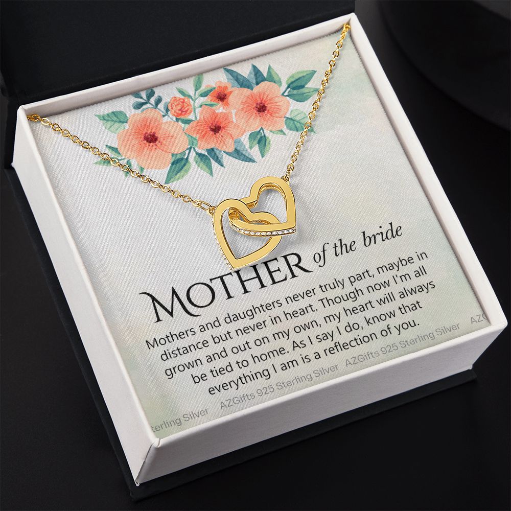 Mother Of The Bride Gift, Mother Of The Bride, Mother Of The Bride Gifts, Gift For Mother Of The Bride, Mother Of Bride Jewelry2 Interlocking Hearts Necklace
