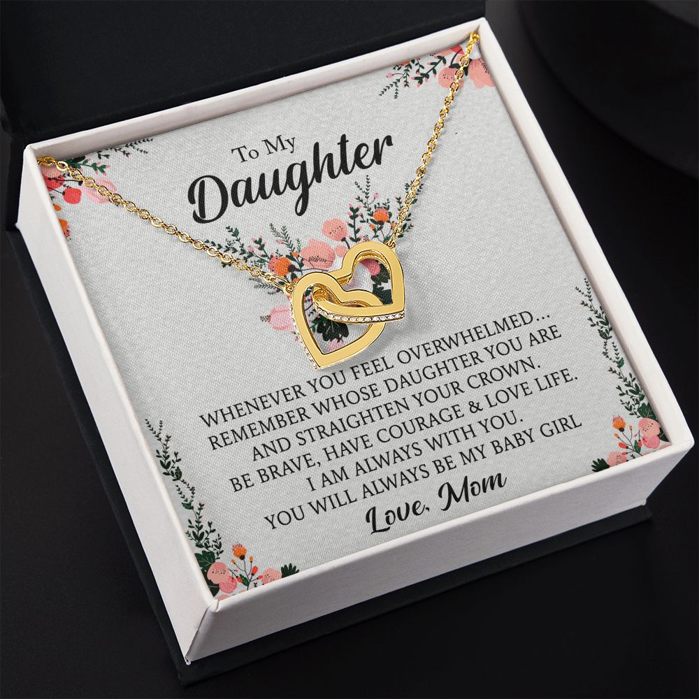 To My Daughter Necklace Gift from Mom, Mother and Daughter Jewelry Necklace for Girls, Mother Daughter Gift Ideas, Jewelry Pendant Necklace