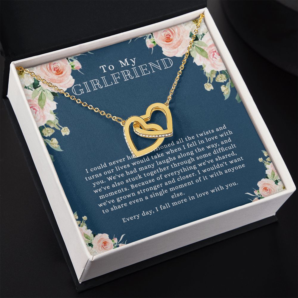 To My Girlfriend Necklace from Boyfriend, Personalized Necklace for Women, Luxury Necklace for Girlfriend, Wedding Anniversary Present For Her, Girlfriend Gift Jewelry Christmas Birthday Gift