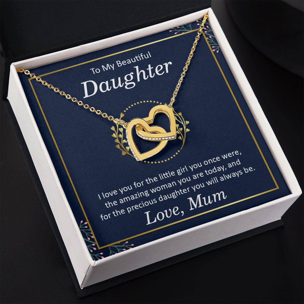To My Daughter Necklace Gift from Mom, Mother and Daughter Jewelry Necklace for Girls, Mother Daughter Gift Ideas, Jewelry Pendant Necklace
