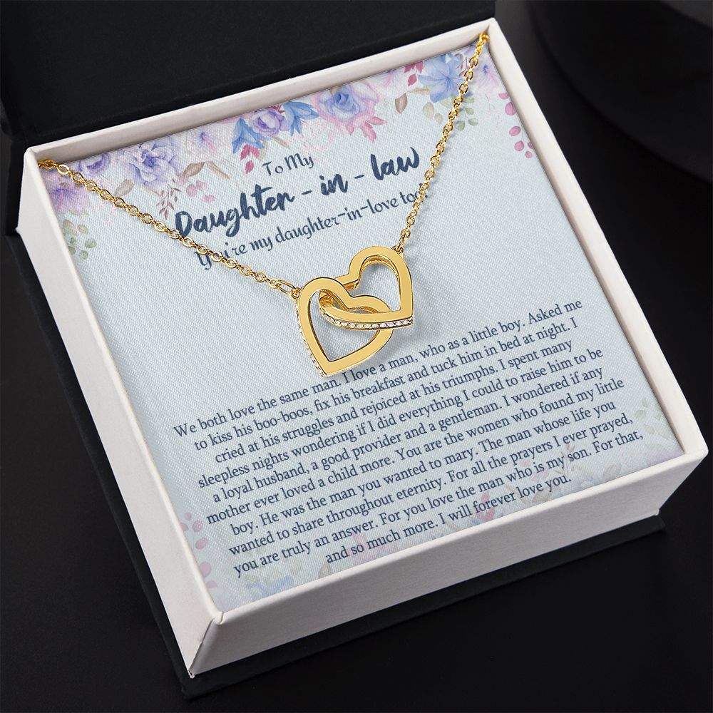 Daughter In Law Gifts Ideas, Daughter In Law Necklace, Gifts For Future Daughter In Law, Daughter In Law Birthday Gifts, Daughter-in-law Gifts From Mother In Law, Birthday Gifts For Daughter3 Interlocking Hearts Necklace