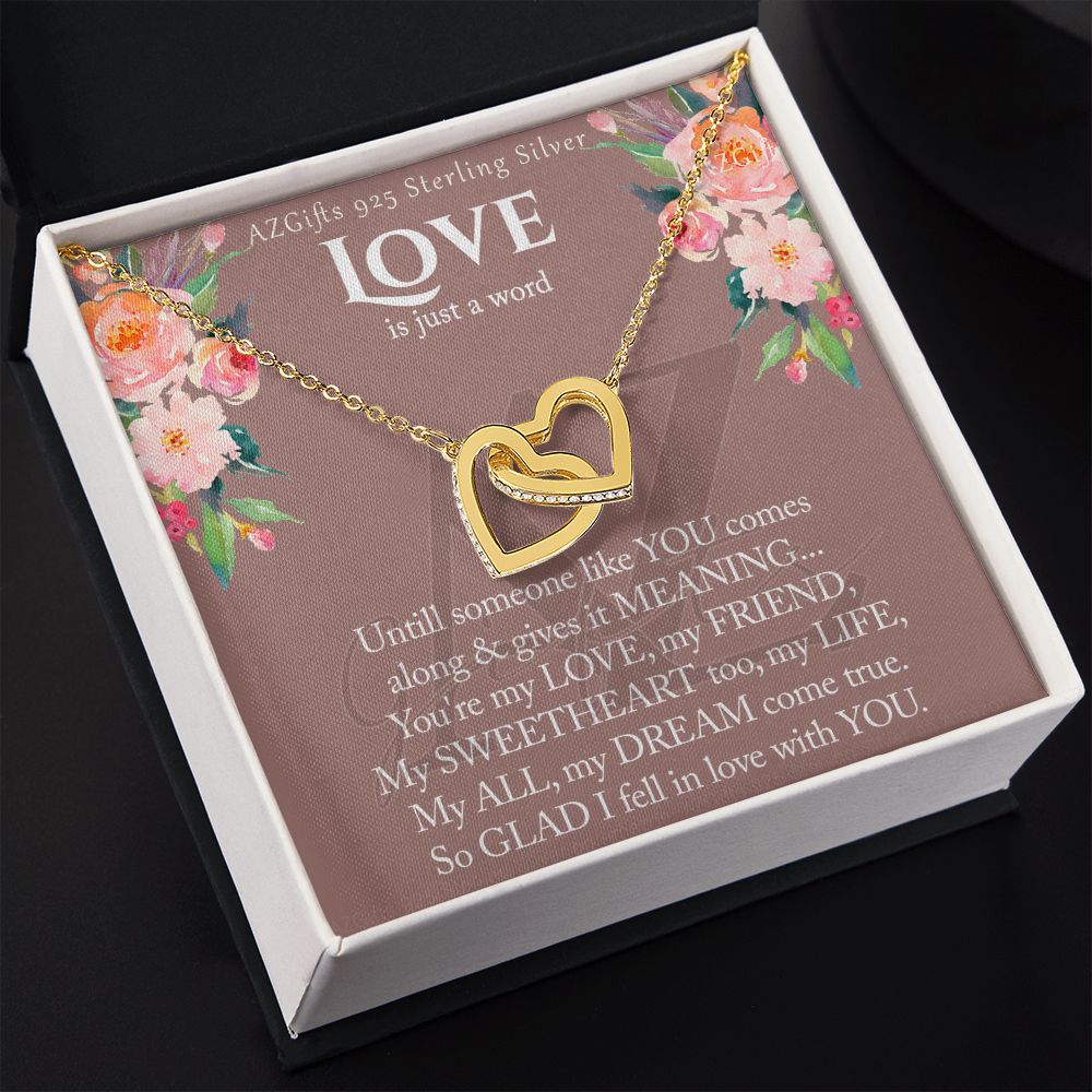 To My Wife Necklace from Husband, Luxury Necklace for Women, Personaled Interlocking Hearts Necklace